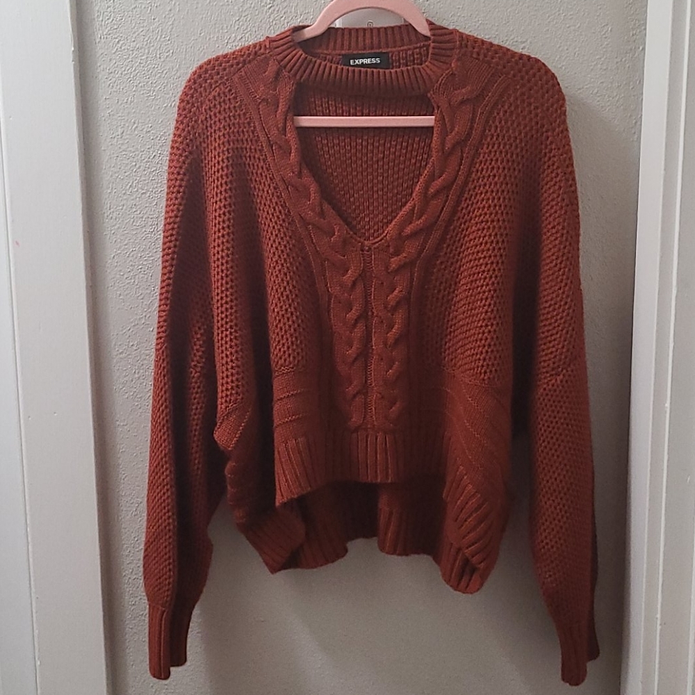 Burnt orange sweater